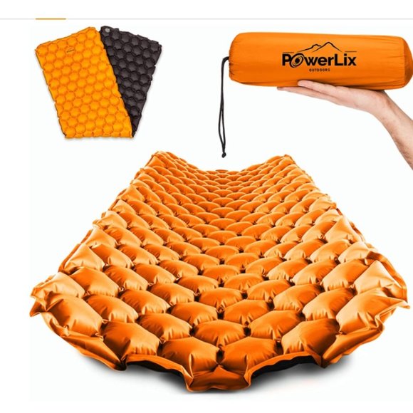 Powerlix Other - POWERLIX Sleeping Pad – Ultralight Inflatable Sleeping Mat, Orange